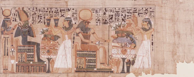 Papyrus avec offrande de sel